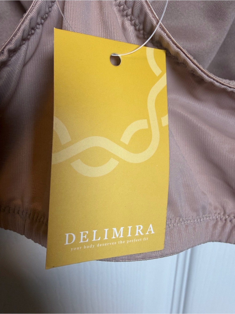 Delimira Front Close Racerback Underwire Bra 40D Cameo Heather NWT - Picture 5 of 7
